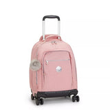 Kipling New Zea 15" Laptop Rolling Backpack Bridal Rose