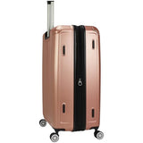 World Traveler Dejuno Beaumont Lightweight Hardside Expandable Spinner Luggage, Rose Gold, Large Checked