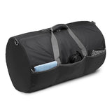 Amazon Essentials Duffel Bag for Travel and Sports, 25-inch Foldable Packable Nylon Bag with Multiple Zippered Pockets, 35 lb Weight Capacity, Collapsible for Easy Storage, Black
