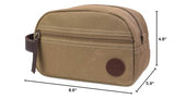 Timberland Men's Toiletry Bag Canvas Travel Kit Organizer, Khaki, One Size
