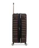 Kenneth Cole REACTION Madison Square Lightweight Hardside Chevron Expandable Spinner Luggage, Chocolate Brown, 28-Inch Checked