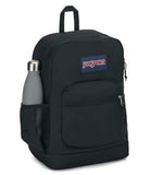 JanSport Cross Town Plus Backpack - Large Main Compartment, Side Water Bottle Pocket, 15-Inch Padded Laptop Sleeve - Black