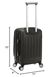 Rockland Titan Hardside Carry-On Spinner Luggage, Black, Carry-On 19-Inch (F2401-BLACK)