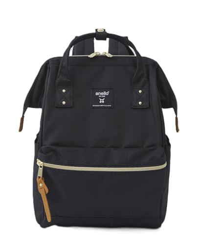 Anero ATB0193Z Backpack with Clasp, (R), A4 Base, Water Repellent, Multiple Storage, PC Storage, Black