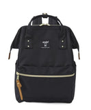 Anero ATB0193Z Backpack with Clasp, (R), A4 Base, Water Repellent, Multiple Storage, PC Storage, Black