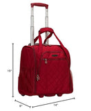 Rockland Melrose Upright Wheeled Underseater Luggage, Red, Carry-On 15-Inch