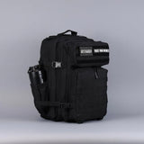 WOLFpak 45L Tactical Gym Backpack (Alpha Black) Durable 1000D Waterproof Oxford Material with MOLLE Webbing, Laptop Pocket & Dual Cup Holders, Durable Fitness/Travel/Military Daypack