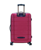 Rockland Melbourne Hardside Expandable Spinner Wheel Luggage, Magenta, 2 Piece (20"/28")