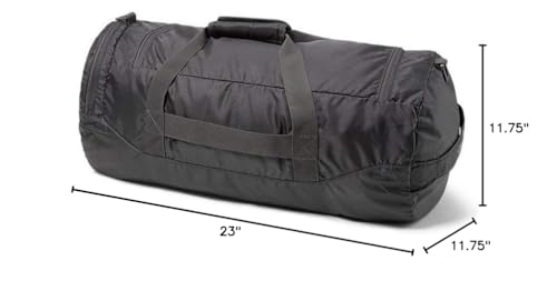 Eddie Bauer Stowaway Packable Duffel Bag | Travel | Foldable | Lightweight | Durable | Ripstop Polyester, 45L, Dark Smoke