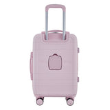 French Connection St. Martin Carry-On Luggage with Cup Holder/USB Ports, Pink A Boo