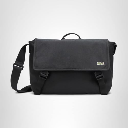 Lacoste Men's Neocroc Messenger Bag, Black, One Size