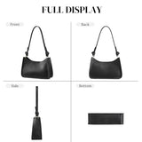 S-ZONE Leather Shoulder Bags for Women Small Shoulder Purse Handbags Clutch Hobo Bag Cute Purses