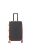 Rockland Napa Valley 2 PC Set Carry On with Spinner Wheels and a 14" Polyester Tote Bag, Charcoal, 14", 20"