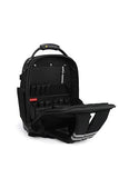 HY Toolbags Tech Pac Pro Professional Tool Backpack with 49 Pockets, Black Nylon, Waterproof Base, Heavy Duty Zipper, 32L Capacity, Tool Organizer for Electrician and HVAC