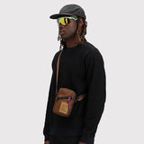 Topo Designs Mini Shoulder Bag - Over the Shoulder Bag for Daily Carry Essentials, Fanny Pack Carry Option, Bike Light Attachment Loop, Designed in Sunny Colorado (Ash Green)