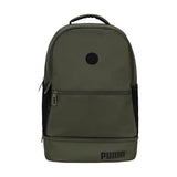 PUMA Dual Compartment Backpack with Insulated Bottom & Mesh Side Pockets, Green Moss, One Size