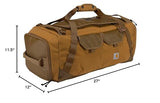 Carhartt Heavy Haul Utility Duffel Bag's, Water-Resistant Packable Bag for Jobsite, Gym, and Travel, Brown, 55L