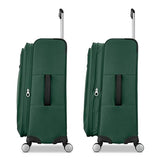 Samsonite Soft-Sided 25-Inch Lightweight Medium Checked Expandable Element Suitcase: Durable, 360° Spinner Wheels, Adjustable Telescopic Handle, 2 Front & 1 Side Pocket- Bistro Green