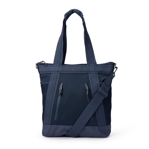 Amazon Essentials Unisex Adults' Convertible Nylon Backpack Tote with Adjustable Straps for Men and Women, Navy, One Size
