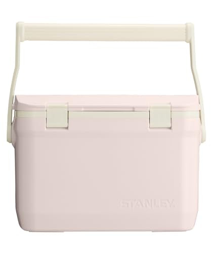 Stanley Adventure Outdoor Cooler 16 qt | Heavy Duty Outdoor Camping Cooler with Easy Carry Top Handle | BPA-Free | Rose Quartz