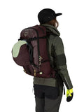 Osprey Firn 18L Ski and Snowboard Backpack, Elderberry Purple/Peppermint Green, Medium/Large