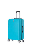 Rockland Malibu Hardside Spinner Wheel Luggage, Turquoise, 19", 24", 28"