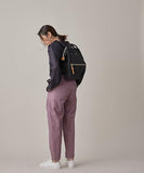 Anero ATB0193Z Backpack with Clasp, (R), A4 Base, Water Repellent, Multiple Storage, PC Storage, Black