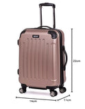 Kenneth Cole REACTION Renegade Luggage Expandable 8-Wheel Spinner Lightweight Hardside Suitcase, Rose Gold, 20-Inch Carry On