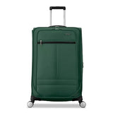 Samsonite Soft-Sided 25-Inch Lightweight Medium Checked Expandable Element Suitcase: Durable, 360° Spinner Wheels, Adjustable Telescopic Handle, 2 Front & 1 Side Pocket- Bistro Green