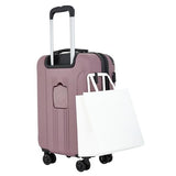 Travelers Club Chicago Plus Hardside Luggage, Mauve, 20" Carry-On