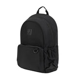 Champion Venice Laptop Backpack in Crinkle Nylon with Padded Adjustable Straps, Water Bottle Pocket for Work, Travel, Commute, Black/Silver, One Size