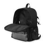 SUSTRALO Black Large Ita Bag Backpack with Insert, Kawaii Pin Display Backpack for College Travel, Work Daypack with Laptop Sleeve