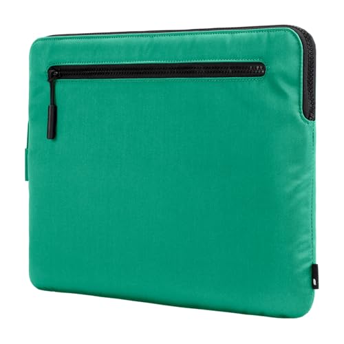 Incase Compact Laptop Sleeve with Flight Nylon - 16 Inch MacBook Pro and Laptop Case – Slim Computer Sleeve with Faux Fur Lining, Front Accessory Pocket with Zipper - Ocean Jade