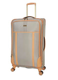 Dockers Seahorse Softside Expandable 8-Wheel Spinner Travel Checked Luggage, 3-Piece Set, New British Khaki