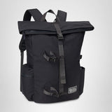 Fjällräven Vardag Foldsack 25 Backpack - Durable Fabric, Roll-Top Closure, Classic Design - School, Travel, Coal Black, One Size