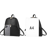 Nevenka Brand Women Bags Backpack PU Leather Zipper Bags Purse Casual Backpacks Shoulder Bags (BLACK)