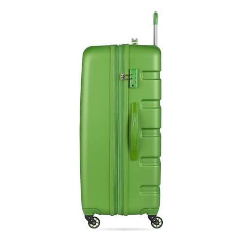 SwissGear 7366 Signature Hardside Expandable Luggage with Spinner Wheels, TSA Lock, Green, Checked-Large 27-Inch