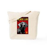 CafePress Obey The BLACK LAB! Tote Bag Natural Canvas Tote Bag, Reusable Shopping Bag