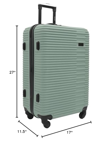kensie Women's Hillsboro Luggage & Travel Bags Set, Green Granite, 4 Piece Set
