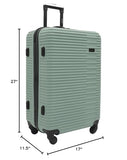 kensie Women's Hillsboro Luggage & Travel Bags Set, Green Granite, 4 Piece Set