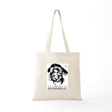 CafePress Obey The Schnoodle Propaganda Tote Bag Reusable Natural Beige Canvas Shopping Bag