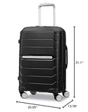 Samsonite Freeform Large Checked Luggage with Dual 360° Spinner Wheels - TSA Lock, Airline-Approved - Lightweight Durable Polypropylene Expandable Hardshell - Black