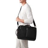 Fossil Men's Buckner Fabric Medium Convertible Travel Backpack and Briefcase Messenger Bag, Black, (Model: MBG9519001)