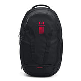 Under Armour Unisex-Adult Hustle 5.0 Backpack , (017) Black / Black / Red , One Size Fits All