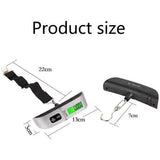 Digital Luggage Scale, Portable Hanging Baggage Scale with LCD Display, 110 lb Capacity, Travel Suitcase Weight Scale with Strap, Accurate & Lightweight for Travel