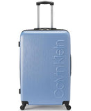 Calvin Klein Women's Hard Side Upright Luggage Spinner Light Weight Suitcase, Forever Blue, Large
