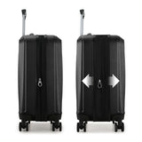 Elite Luggage Expandable Hardside Spinner Luggage, Black, 21" Carry-on