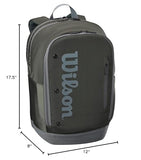 Wilson Tour Tennis Backpack - Dark Green, Holds up to 2 Rackets