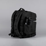 WOLFpak 25L Tactical Gym Backpack (Alpha Black) Durable 1000D Waterproof Oxford Material with MOLLE Webbing, Laptop Pocket & Dual Cup Holders