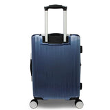 World Traveler Dejuno Monarch 20-Inch Carry-On Lightweight Hardside Polycarbonate Expandable Spinner Luggage with TSA Lock - Iron Blue